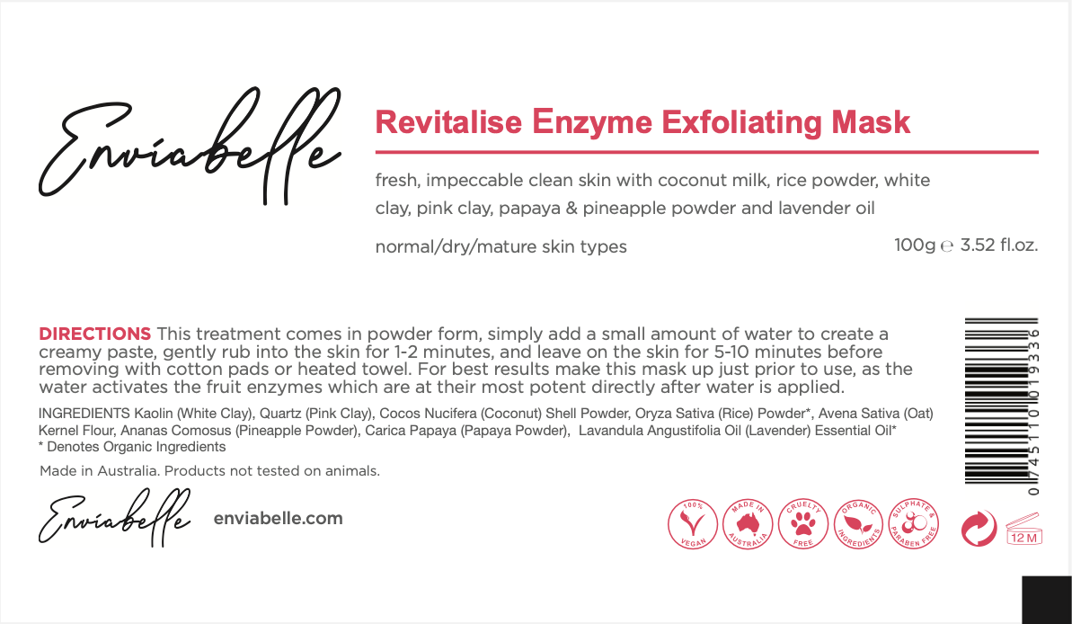 Revitalise Enzyme Exfoliating Mask - Enviabelle